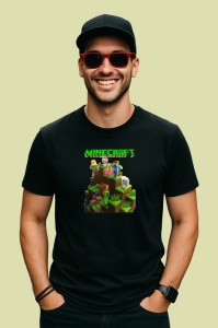 Tricou Minecraft joc pixelat unde creativitatea nu are limite, Copii | Dama | Barbat , tricou negru - Img 4