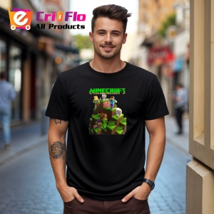 Tricou Minecraft joc pixelat unde creativitatea nu are limite, Copii | Dama | Barbat , tricou negru - Img 10