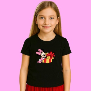 Tricou Minnie Cu Cadou Mare, din bumbac 100% Copii | Dama | Barbat