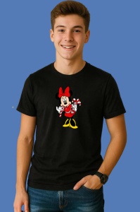 Tricou Minnie Mouse Editia De Craciun, din bumbac 100% Copii | Dama | Barbat - Img 2