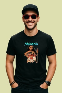 Tricou Moana printesa curajoasa intr o aventura pe mare, Copii | Dama | Barbat , tricou negru - Img 4