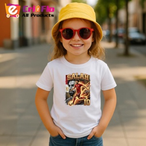 Tricou Mohamed Salah Egipt Regele Egiptean Fotbal, din bumbac 100% , tricou alb pentru Copii | Dama | Barbat - Img 5