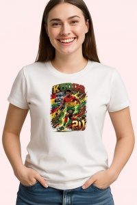 Tricou Mohammed Kudus Ghana Mijlocas Fotbal, din bumbac 100% , tricou alb pentru Copii | Dama | Barbat