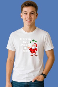 Tricou Mos Craciun Drumurile Duc Acasa Negru, din bumbac 100% Copii | Dama | Barbat