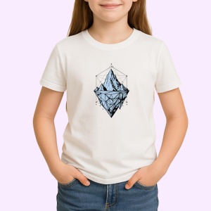 Tricou Munte Geometric Alb Negru, Copii | Dama | Barbat - Img 2
