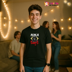Tricou N.W.A - Cartoon Scene, muzica Rock / Pop Rock, Dama | Barbat | Copii, Culoare Negru - Img 8