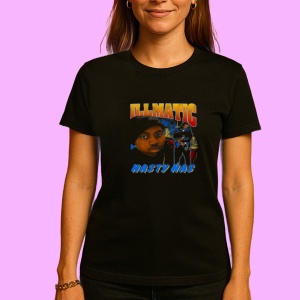 Tricou Nas - Illmatic Orange, muzica Hip-Hop / Southern Rap, Dama | Barbat | Copii, Culoare Negru - Img 3