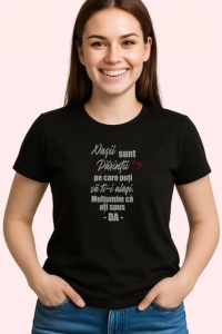 Tricou Nasii Sunt Parintii Pe Care Tii Alegi Mesaj, din bumbac 100%, tricou negru Dama | Barbat - Img 2