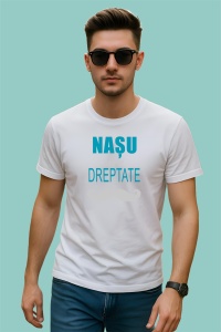 Tricou Nasu Are Dreptate Albastru, din bumbac 100%, tricou alb, Dama | Barbat - Img 2