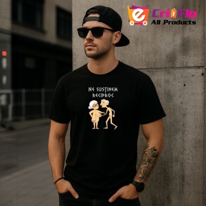 Tricou Ne Sustinem Reciproc Pensionari, din bumbac 100%, tricou negru, Dama | Barbat - Img 4