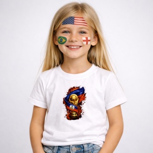 Tricou Netherlands World Cup Fifa 2026, din bumbac 100%, tricou alb, Copii | Dama | Barbat - Img 1