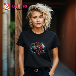 Tricou No Days Off Discuri Greutati, Copii | Dama | Barbat, culoare negru - Img 12