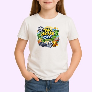 Tricou No Days Off Minge Fotbal Design Sportiv V1, din bumbac 100% , tricou alb pentru Copii | Dama | Barbat - Img 2