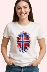 Tricou Norway Steag Splash Art, Copii | Dama | Barbat - Img 4