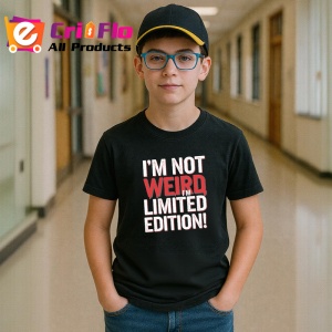 Tricou Not Weird Limited Edition Text Rosu, Copii | Dama | Barbat, culoare negru - Img 9