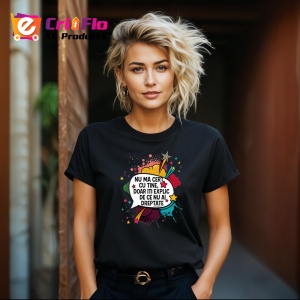 Tricou Nu ma cert cu tine, doar iti explic, Copii | Dama | Barbat , tricou negru - Img 8