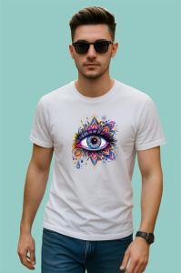 Tricou ochi mandala amestec pana paun, Copii | Dama | Barbat - Img 2