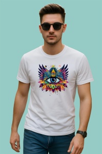 Tricou ochi mandala aripi vultur cosmic, Copii | Dama | Barbat - Img 2