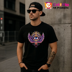 Tricou Ochi mandala aura foc si pene, Copii | Dama | Barbat , tricou negru - Img 11