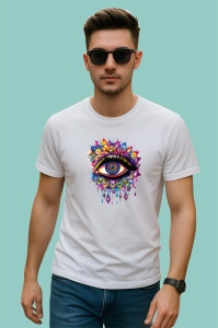 Tricou ochi mandala gene ascutite violet, Copii | Dama | Barbat - Img 2