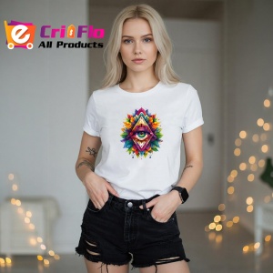 Tricou ochi mandala poarta cosmica triunghi, Copii | Dama | Barbat - Img 11