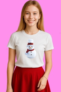 Tricou Om De Zapada Cu Caciula Tricotata, din bumbac 100%, tricou alb, Copii | Dama | Barbat - Img 2