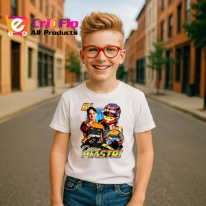 Tricou Oscar Piastri Colaj Costum Portocaliu Mclaren Formula 1, Copii | Dama | Barbat - Img 6