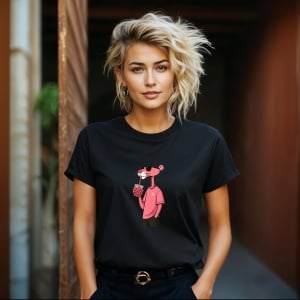 Tricou Pantera Roz Negru, Copii | Dama | Barbat - Img 15