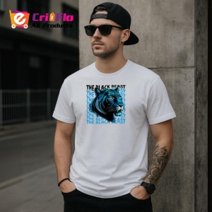 Tricou Panther The Black Beast Cap Pantera Albastru, din bumbac 100% , tricou alb pentru Copii | Dama | Barbat - Img 9