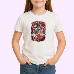 Tricou Paolo Guerrero Peru Legenda Fotbal, din bumbac 100% , tricou alb pentru Copii | Dama | Barbat