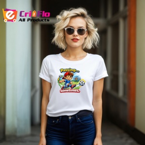 Tricou Passing Sometimes Copil Fotbalist Minge V1, din bumbac 100% , tricou alb pentru Copii | Dama | Barbat - Img 8