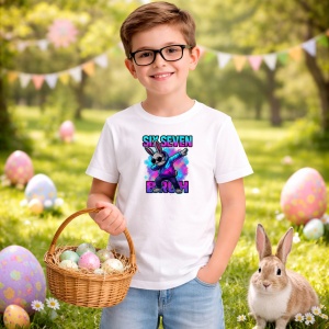 Tricou Paste 67 Bunny Six Seven Bruh Easter Meme, din bumbac 100%, tricou alb, Copii | Dama | Barbat - Img 7