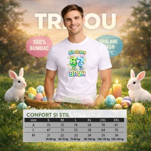 Tricou Paste 67 Roblox Slime Bruh Easter Oua Colorate, din bumbac 100%, tricou alb, Copii | Dama | Barbat - Img 4