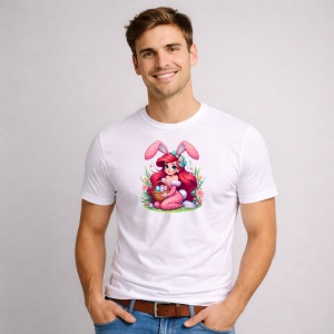 Tricou Paste Ariel Mica Sirena Iepuras Paste Oua Colorate, din bumbac 100%, tricou alb, Copii | Dama | Barbat
