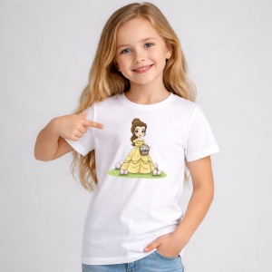 Tricou Paste Belle Beauty And The Beast Paste Cos Oua, din bumbac 100%, tricou alb, Copii | Dama | Barbat