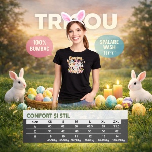 Tricou Paste Easter Girls Grup Fashion Pastel Aesthetic, din bumbac 100%, tricou negru, Copii | Dama | Barbat - Img 8
