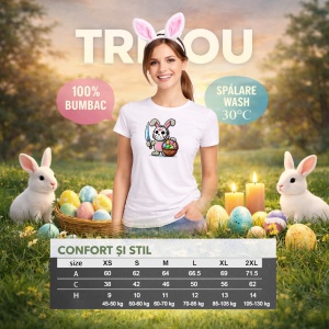 Tricou Paste Horror Bunny Jason Mask Paste Oua Cos, din bumbac 100%, tricou alb, Copii | Dama | Barbat - Img 8