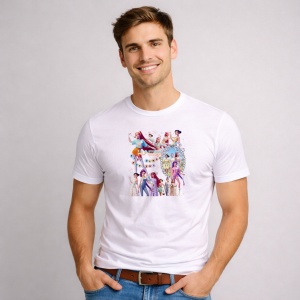 Tricou Paste Huntrix Kpop Coquette Fashion Pastel Girls, din bumbac 100%, tricou alb, Copii | Dama | Barbat - Img 2