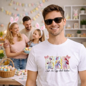 Tricou Paste Kpop Girls Easter Aesthetic Fashion Grup, din bumbac 100%, tricou alb, Copii | Dama | Barbat - Img 5