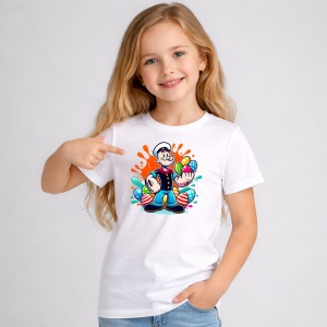 Tricou Paste Marinar Desen Paste Oua Colorate Graffiti, din bumbac 100%, tricou alb, Copii | Dama | Barbat - Img 1
