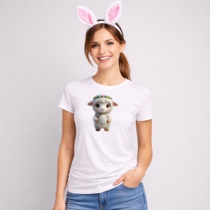 Tricou Paste Miel Crosetat Cu Ou Easter Pastel Cute Kawaii, din bumbac 100%, tricou alb, Copii | Dama | Barbat - Img 3