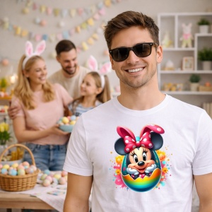 Tricou Paste Minnie Mouse Paste Ou Colorat Stil Graffiti, din bumbac 100%, tricou alb, Copii | Dama | Barbat - Img 7