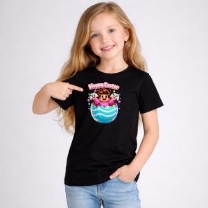 Tricou Paste Roblox Happy Easter Ou Albastru Colorat Gamer, din bumbac 100%, tricou negru, Copii | Dama | Barbat - Img 2