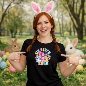 Tricou Paste Seven Bruh Kpop Girls Pastel Funny, din bumbac 100%, tricou negru, Copii | Dama | Barbat - Img 9