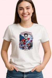 Tricou Patrik Schick Cehia Atacant Euro Fotbal, din bumbac 100% , tricou alb pentru Copii | Dama | Barbat - Img 2