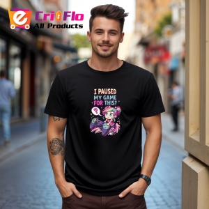 Tricou Paused My Game For This Gamer Fata, Copii | Dama | Barbat, culoare negru - Img 5