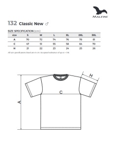 tabel marimi dimensiuni pentru tricou barbat elegant simplu