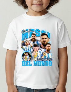 Tricou pentru copii - Lionel Messi - Campion Mondial - Lionel Messi, Argentina, World Champion - Img 2
