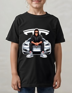Tricou pentru copii - Tesla Future Drive - Tehnologie și Progres