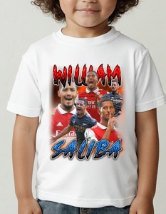 Tricou pentru copii - William Saliba - Arsenal, Talent Tânăr, Premier League